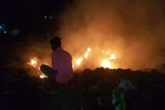 Silent Protest for the non functional Garbage processing plant